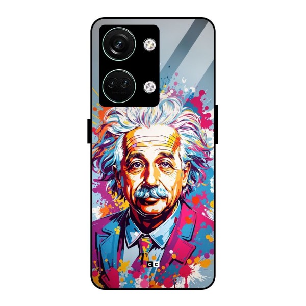 Einstein illustration Glass Back Case for Oneplus Nord 3