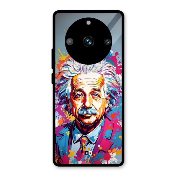 Einstein illustration Glass Back Case for Realme 11 Pro Plus