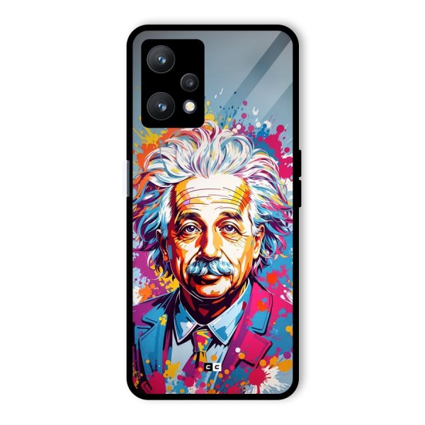 Einstein illustration Glass Back Case for Realme 9 Pro 5G