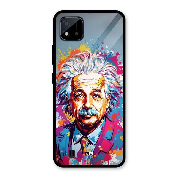 Einstein illustration Glass Back Case for Realme C11 2021