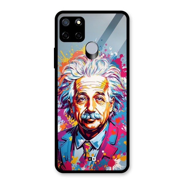 Einstein illustration Glass Back Case for Realme C12