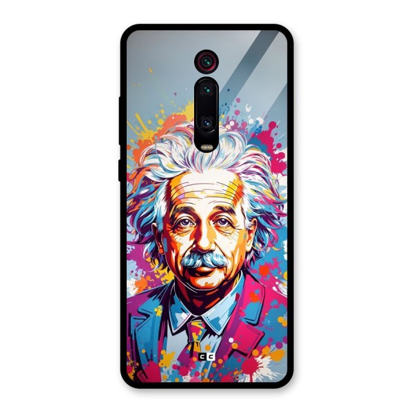 Einstein illustration Glass Back Case for Redmi K20 Pro