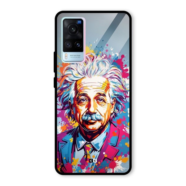 Einstein illustration Glass Back Case for Vivo X60