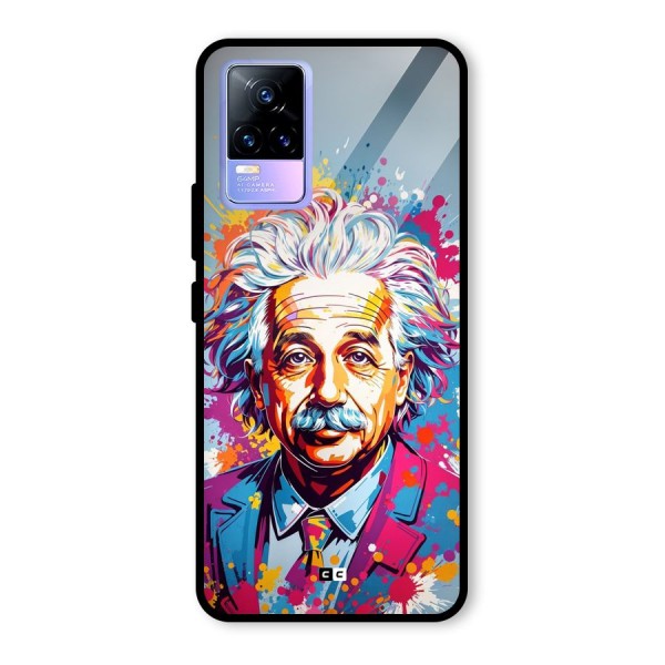 Einstein illustration Glass Back Case for Vivo Y73