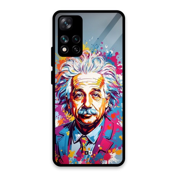 Einstein illustration Glass Back Case for Xiaomi 11i HyperCharge 5G