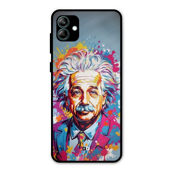 Einstein illustration Metal Back Case for Galaxy A04