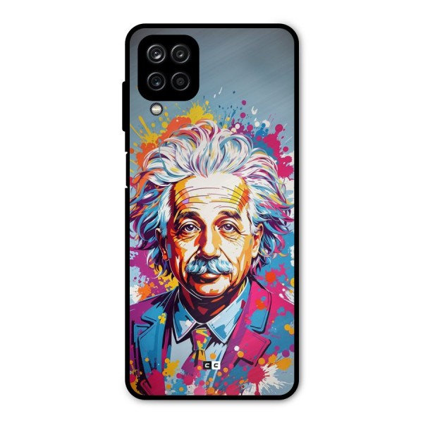 Einstein illustration Metal Back Case for Galaxy A12