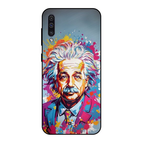 Einstein illustration Metal Back Case for Galaxy A50s