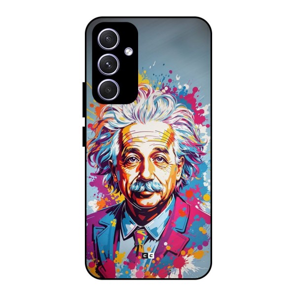 Einstein illustration Metal Back Case for Galaxy A54