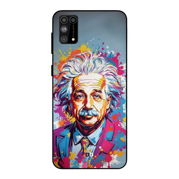 Einstein illustration Metal Back Case for Galaxy M31