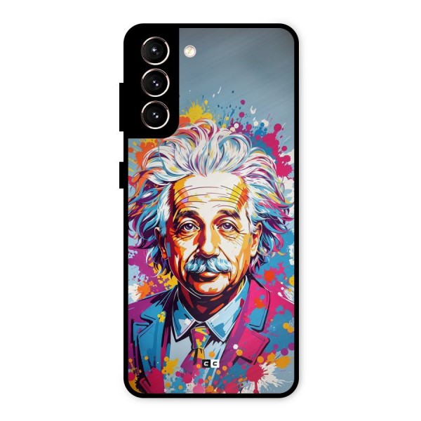 Einstein illustration Metal Back Case for Galaxy S21 5G