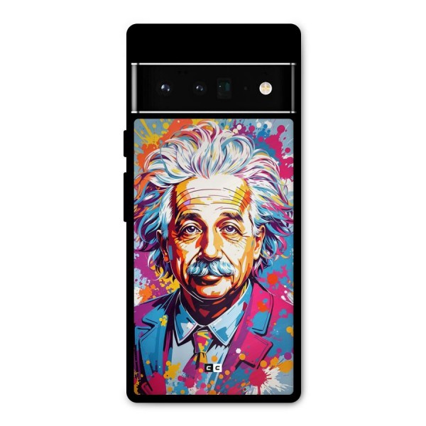 Einstein illustration Metal Back Case for Google Pixel 6 Pro