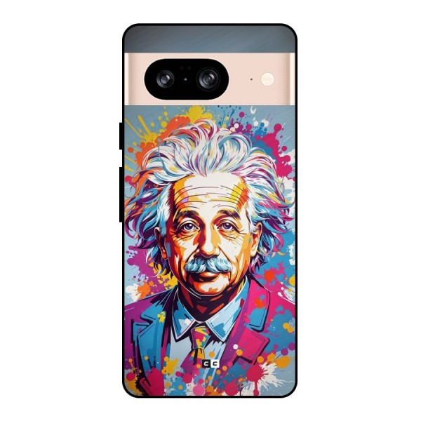 Einstein illustration Metal Back Case for Google Pixel 8