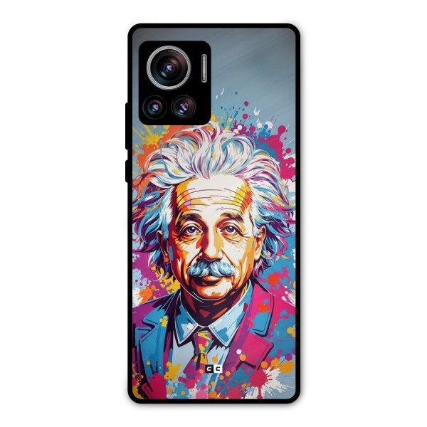 Einstein illustration Metal Back Case for Motorola Edge 30 Ultra