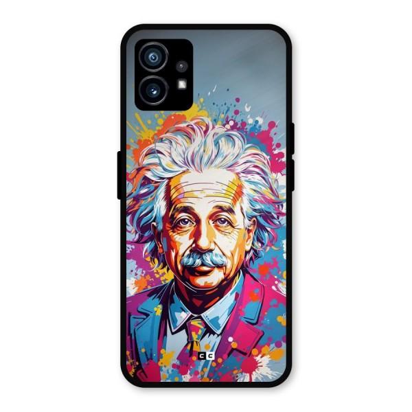 Einstein illustration Metal Back Case for Nothing Phone 1