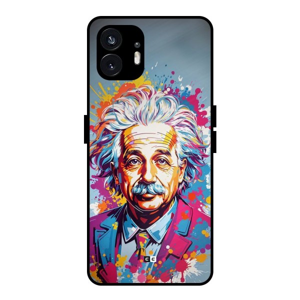 Einstein illustration Metal Back Case for Nothing Phone 2