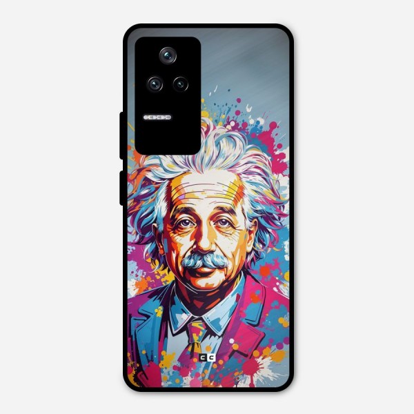 Einstein illustration Metal Back Case for Poco F4 5G