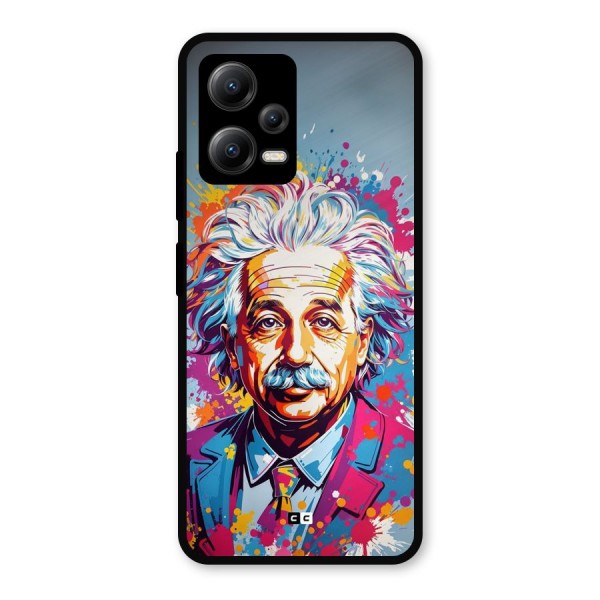 Einstein illustration Metal Back Case for Poco X5