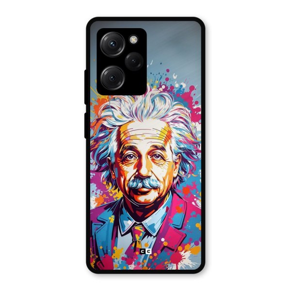 Einstein illustration Metal Back Case for Poco X5 Pro