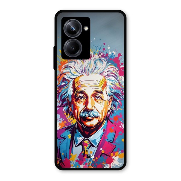 Einstein illustration Metal Back Case for Realme 10 Pro