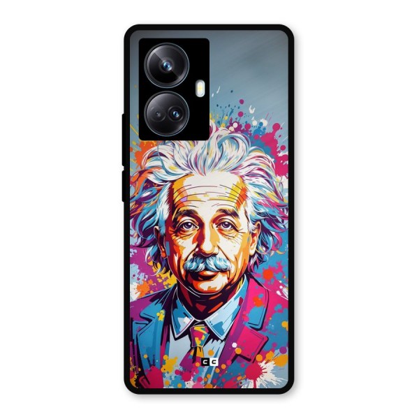 Einstein illustration Metal Back Case for Realme 10 Pro Plus