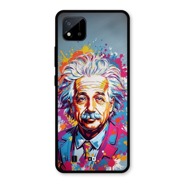 Einstein illustration Metal Back Case for Realme C11 2021