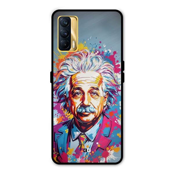 Einstein illustration Metal Back Case for Realme X7