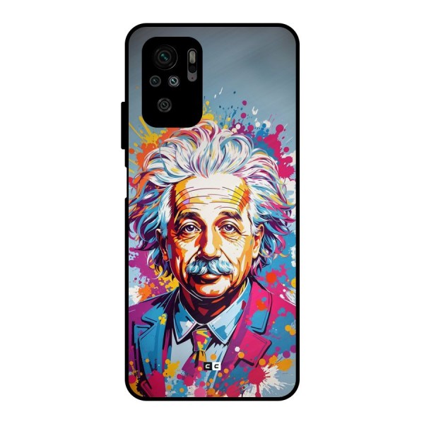 Einstein illustration Metal Back Case for Redmi Note 10S