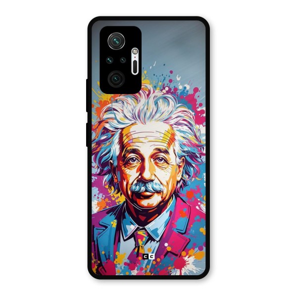 Einstein illustration Metal Back Case for Redmi Note 10 Pro