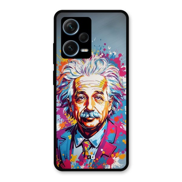 Einstein illustration Metal Back Case for Redmi Note 12 Pro Plus 5G