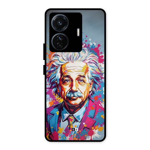 Einstein illustration Metal Back Case for Vivo T1 Pro