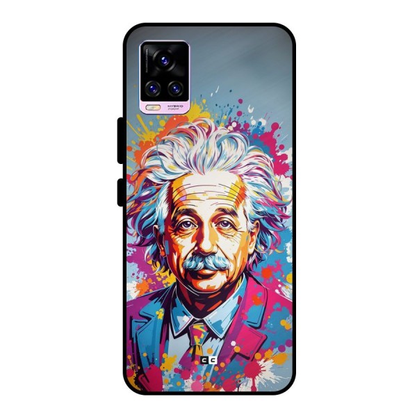 Einstein illustration Metal Back Case for Vivo V20 Pro