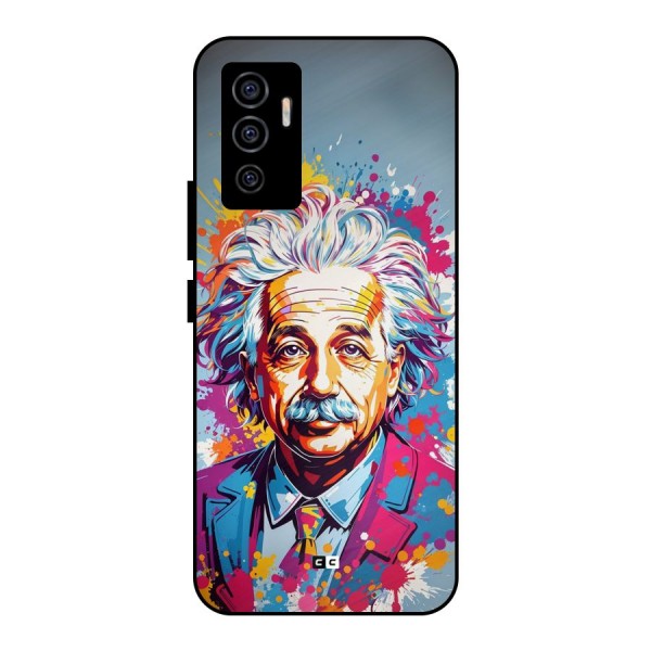 Einstein illustration Metal Back Case for Vivo V23e