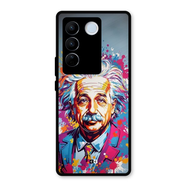 Einstein illustration Metal Back Case for Vivo V27 Pro