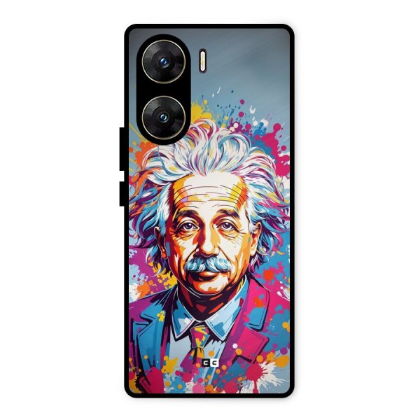 Einstein illustration Metal Back Case for Vivo V29e