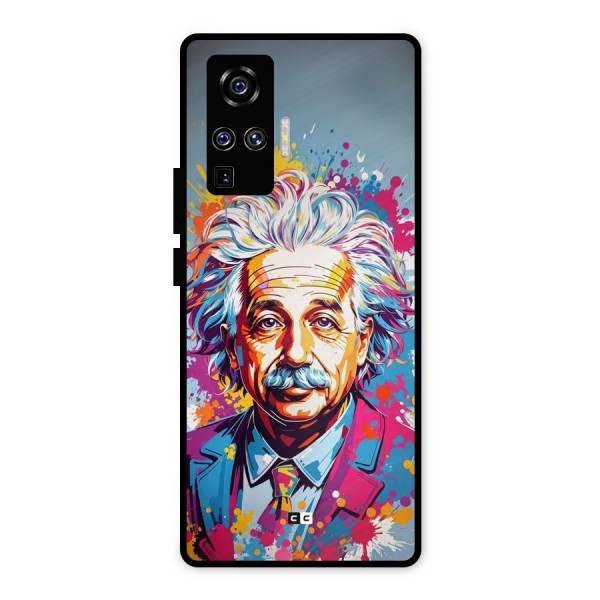 Einstein illustration Metal Back Case for Vivo X50 Pro