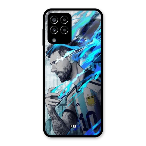 Electrifying Soccer Star Glass Back Case for Galaxy M33