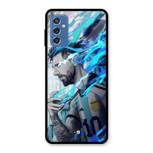 Electrifying Soccer Star Glass Back Case for Galaxy M52 5G