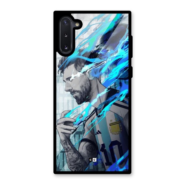 Electrifying Soccer Star Glass Back Case for Galaxy Note 10