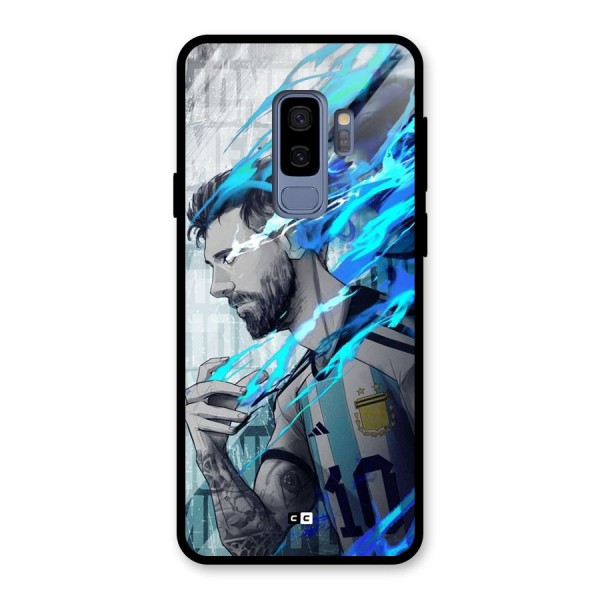 Electrifying Soccer Star Glass Back Case for Galaxy S9 Plus