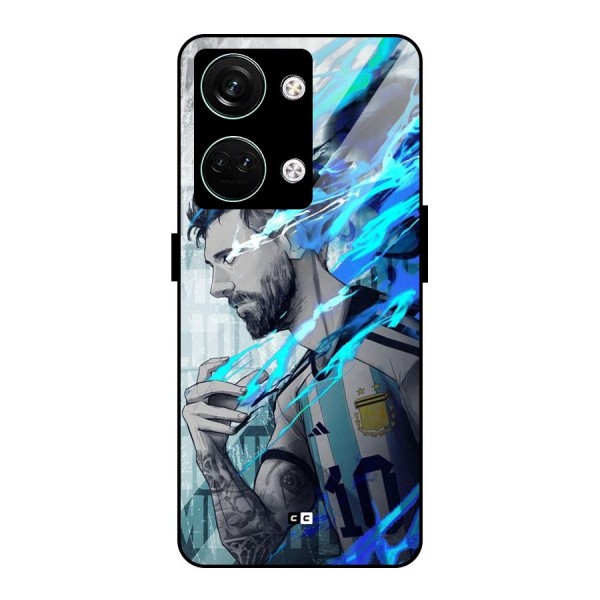 Electrifying Soccer Star Glass Back Case for Oneplus Nord 3