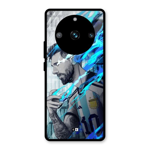 Electrifying Soccer Star Glass Back Case for Realme 11 Pro