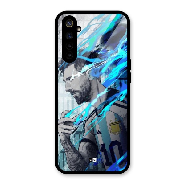 Electrifying Soccer Star Glass Back Case for Realme 6i