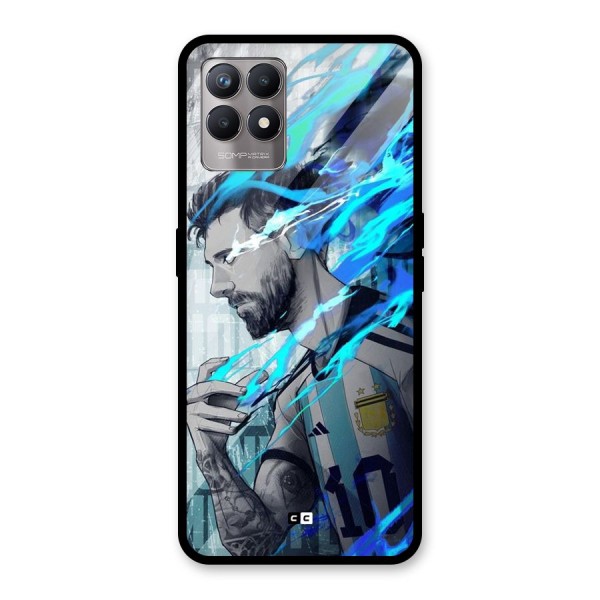 Electrifying Soccer Star Glass Back Case for Realme 8i