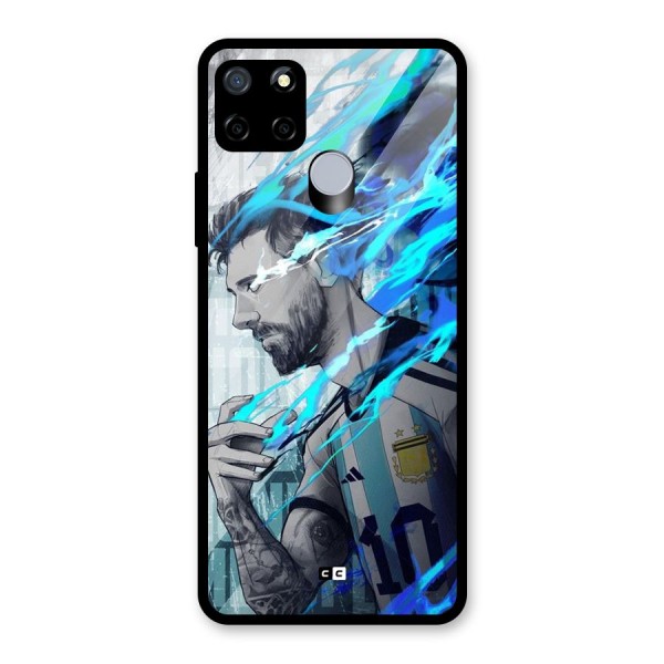 Electrifying Soccer Star Glass Back Case for Realme C12