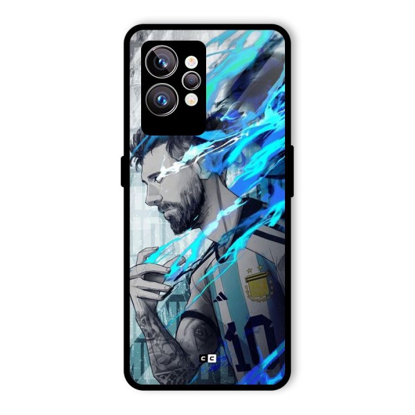 Electrifying Soccer Star Glass Back Case for Realme GT2 Pro