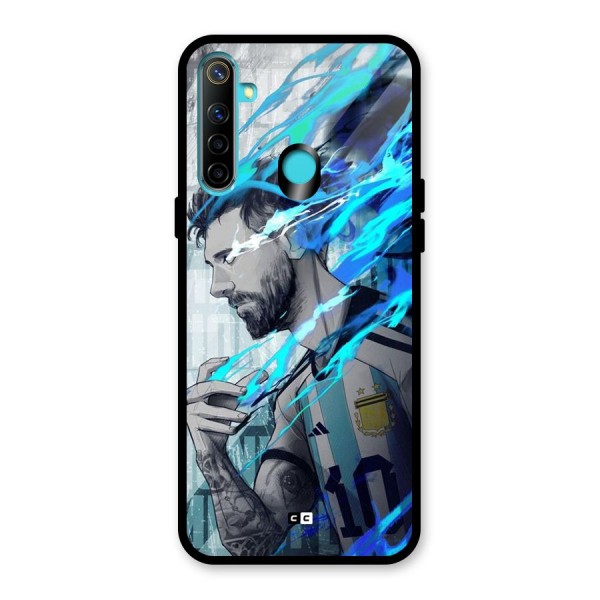 Electrifying Soccer Star Glass Back Case for Realme Narzo 10