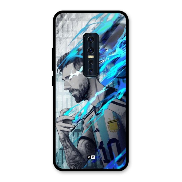 Electrifying Soccer Star Glass Back Case for Vivo V17 Pro