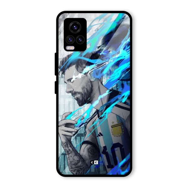 Electrifying Soccer Star Glass Back Case for Vivo V20 2021