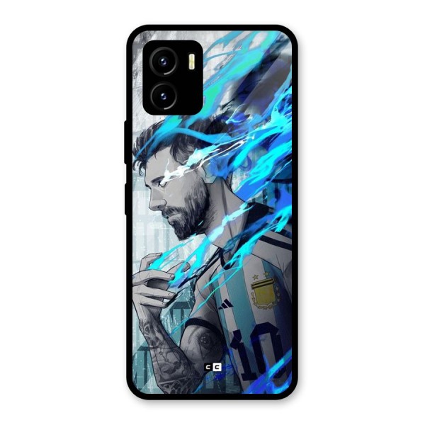 Electrifying Soccer Star Glass Back Case for Vivo Y15s